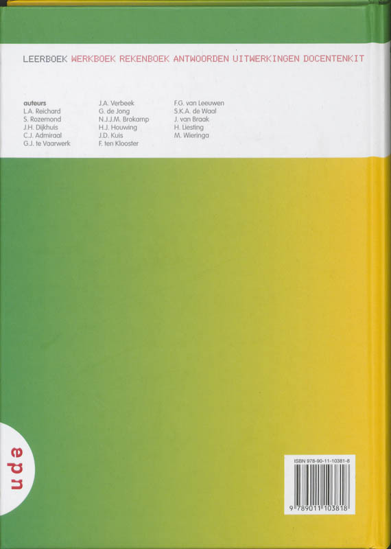 Getal en Ruimte / 2 Vmbo-BK Getal en Ruimte / 2 Vmbo-BK achterkant