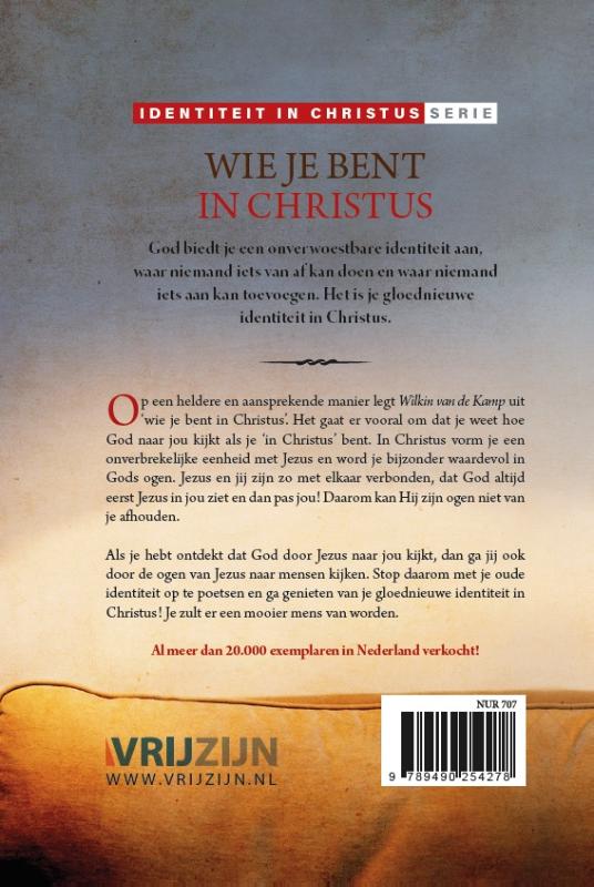 Wie je bent in Christus achterkant