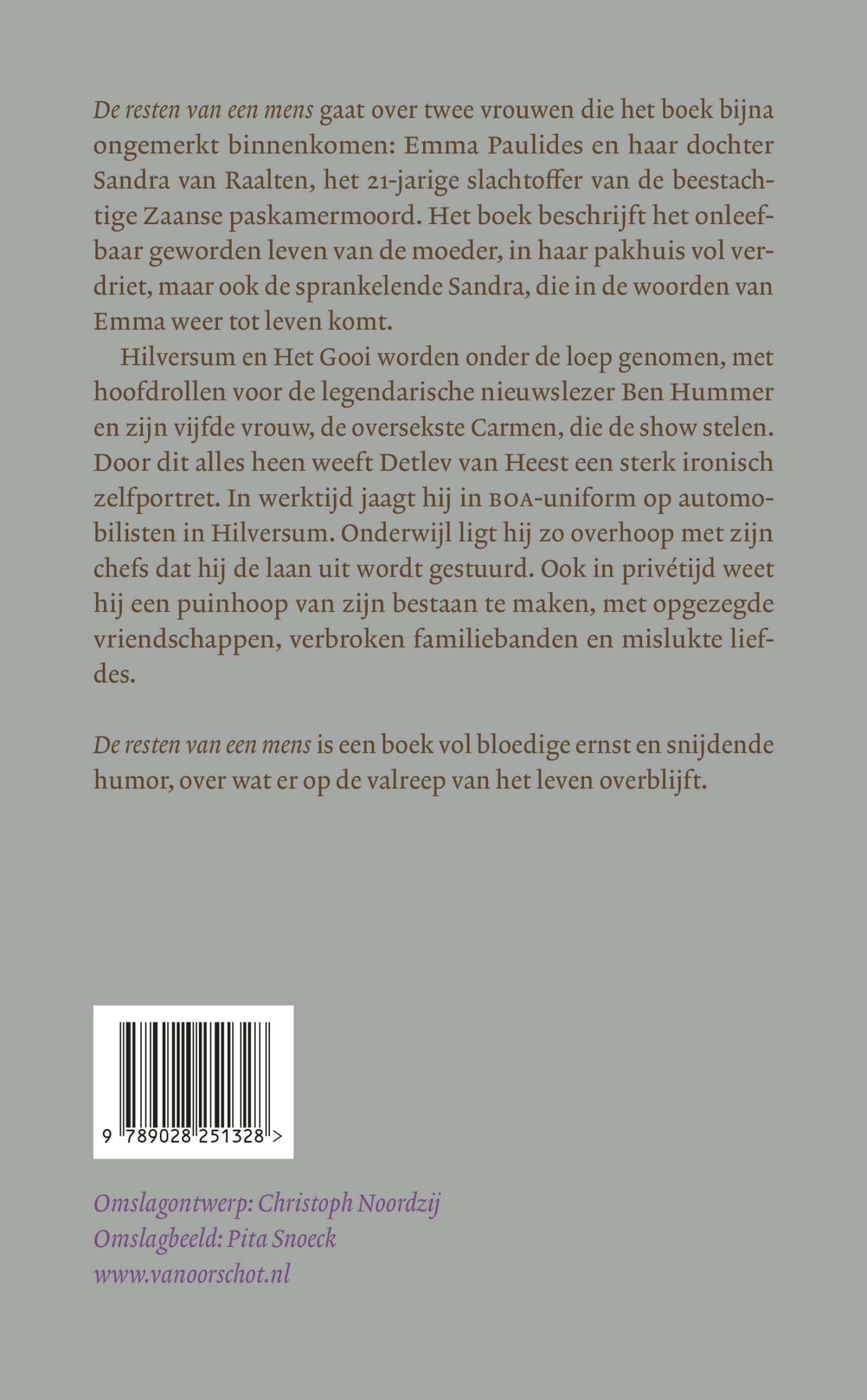 De resten van een mens achterkant