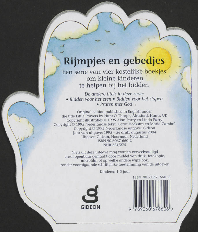 Gebedjes voor kinderen / Rijmpjes en gebedjes Gebedjes voor kinderen / Rijmpjes en gebedjes achterkant