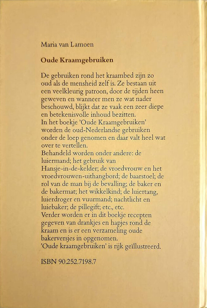 Oude kraamgebruiken achterkant