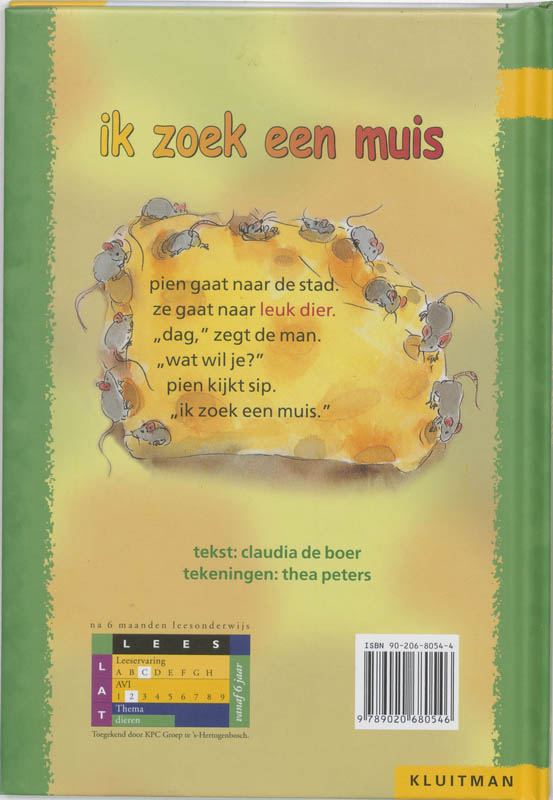 Ik zoek een muis / Klavertje een-serie achterkant