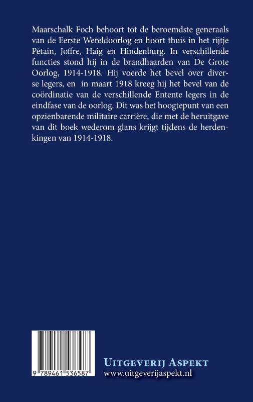 Maarschalk Foch aan het woord achterkant