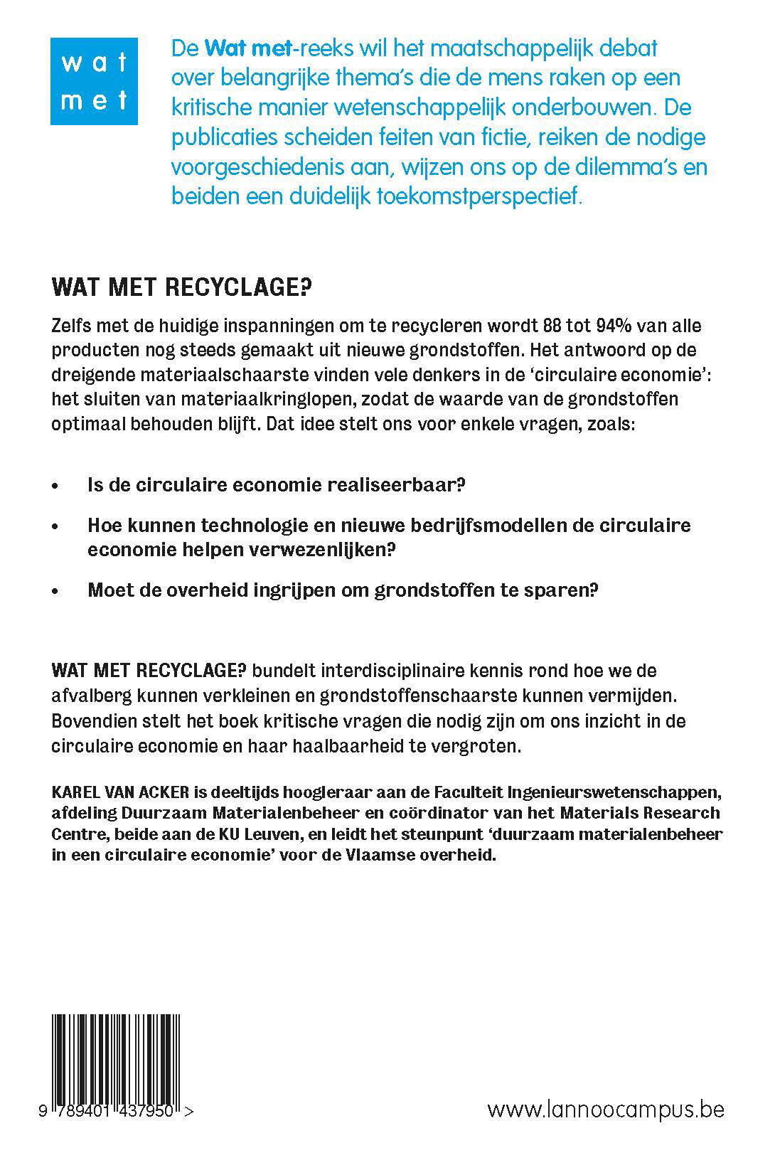 Recyclage / Wat met-reeks achterkant