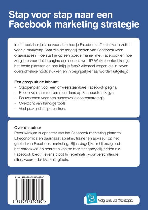 Scoren met Facebook marketing achterkant