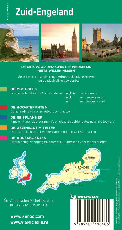 Zuid-Engeland / De Groene Reisgids achterkant