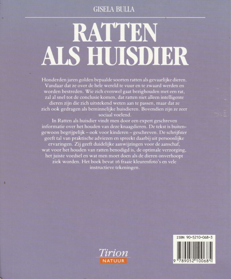 Ratten als huisdier / Tirion natuur achterkant