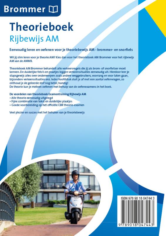 Theorieboek Rijbewijs AM / ANWB rijopleiding achterkant