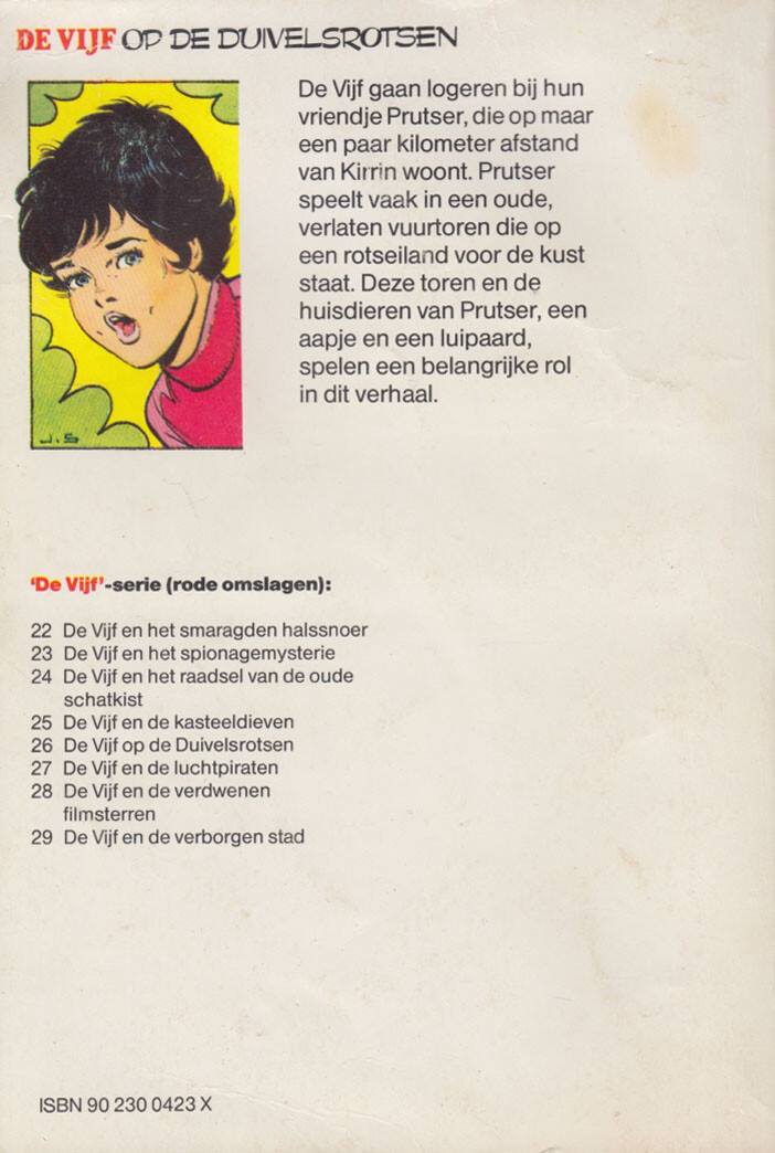 De Vijf op de duivelsrotsen / De Vijf / 26 achterkant