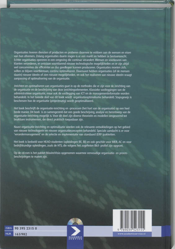 Inrichten en optimaliseren van organisaties Inrichten en optimaliseren van organisaties achterkant