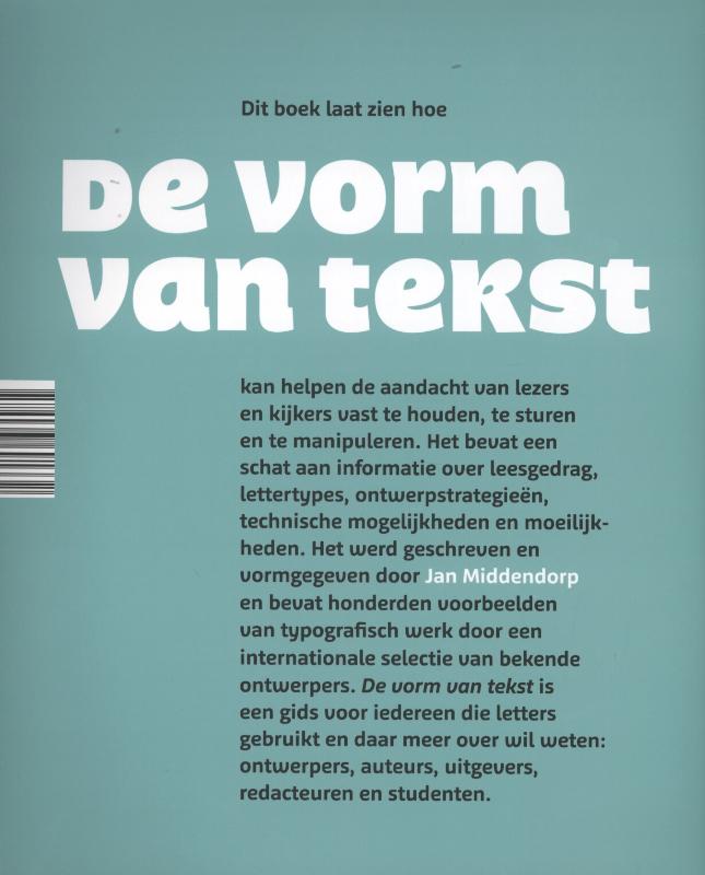 Jan Middendorp De Vorm Van Tekst thumbnail