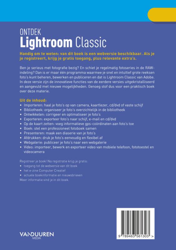 Ontdek Adobe Photoshop Lightroom Classic achterkant