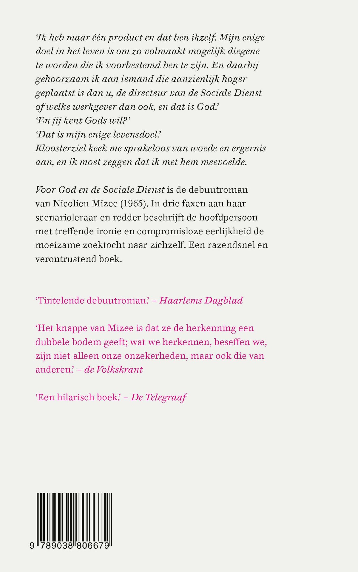 Voor God en de Sociale Dienst achterkant