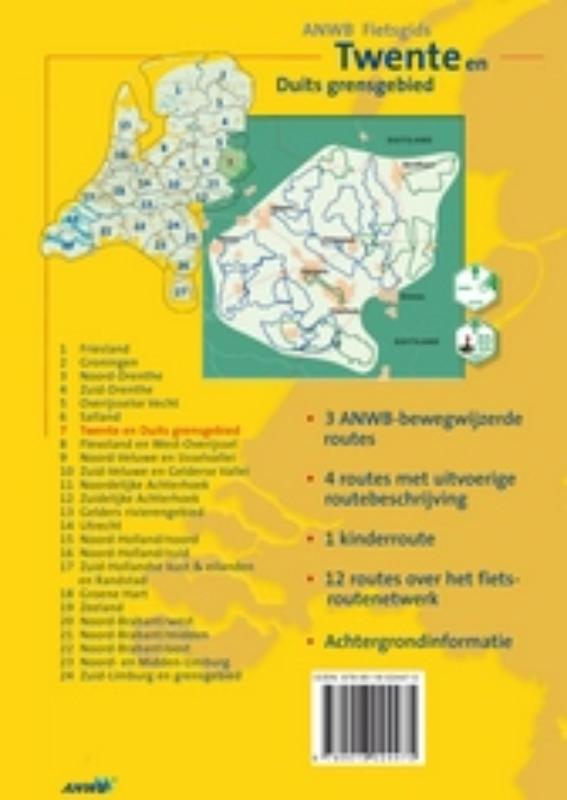 Twente en Duits grensgebied / ANWB fietsgids / 7 achterkant