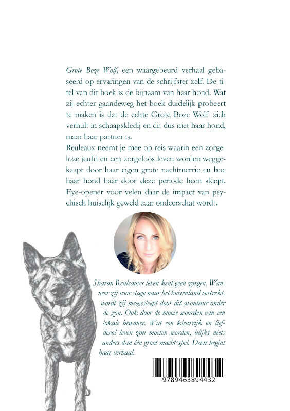 Grote boze wolf achterkant