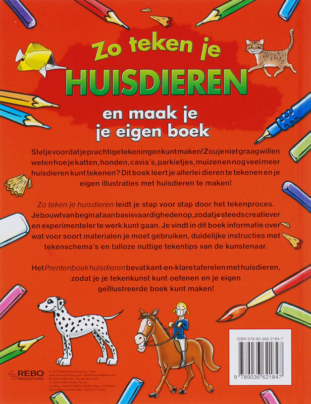 Zo Teken Je Huisdieren En Maak Je Je Eigen Boek achterkant