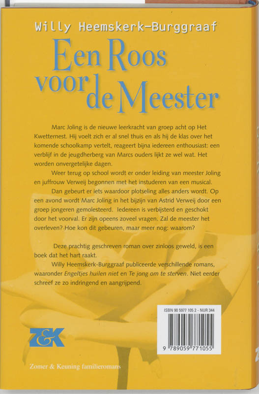 Een roos voor de meester achterkant