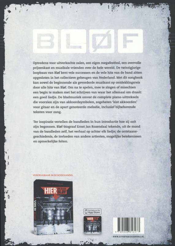 Blof songbook achterkant