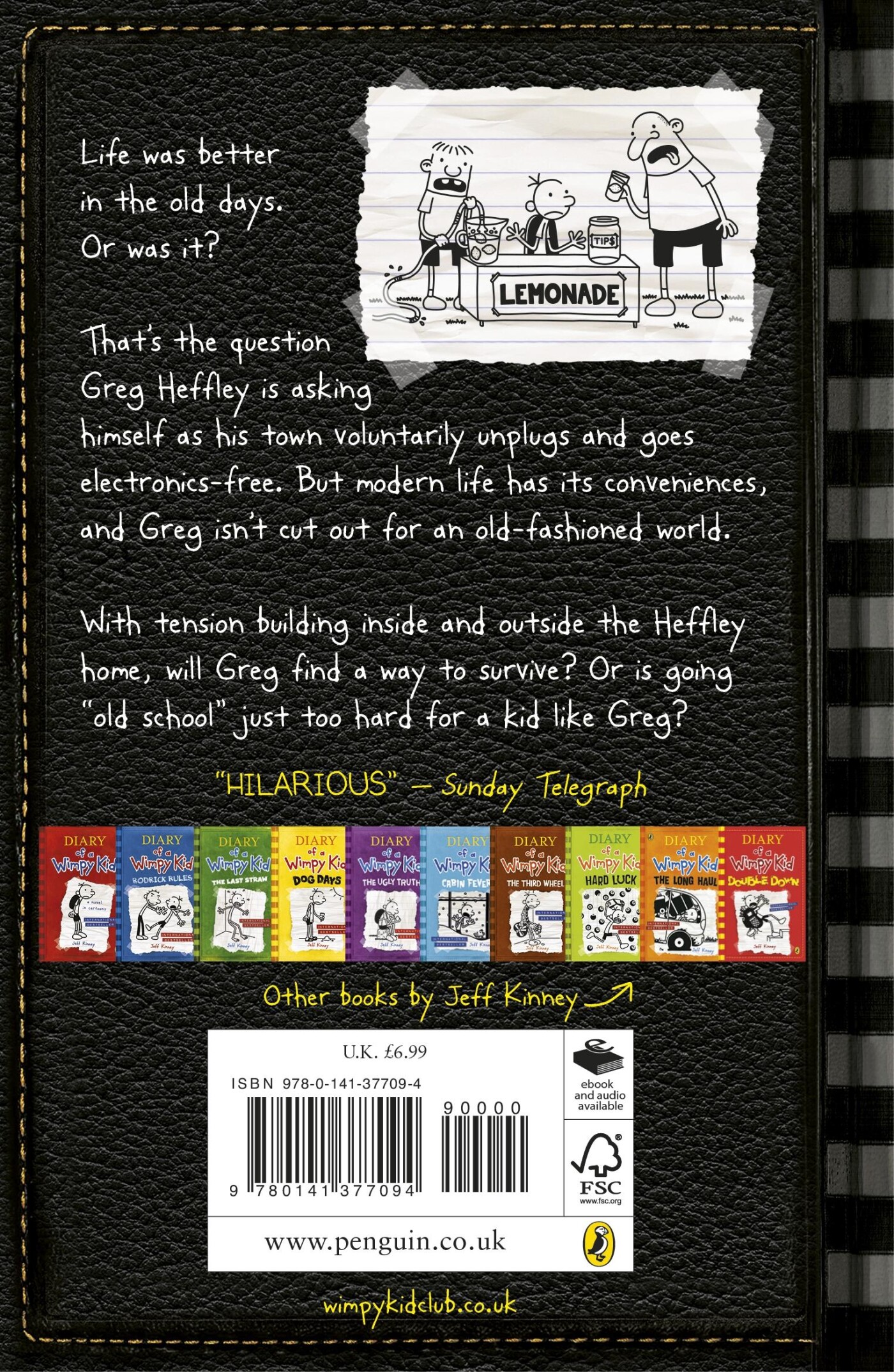 Old school / Diary of a wimpy kid / 10 achterkant