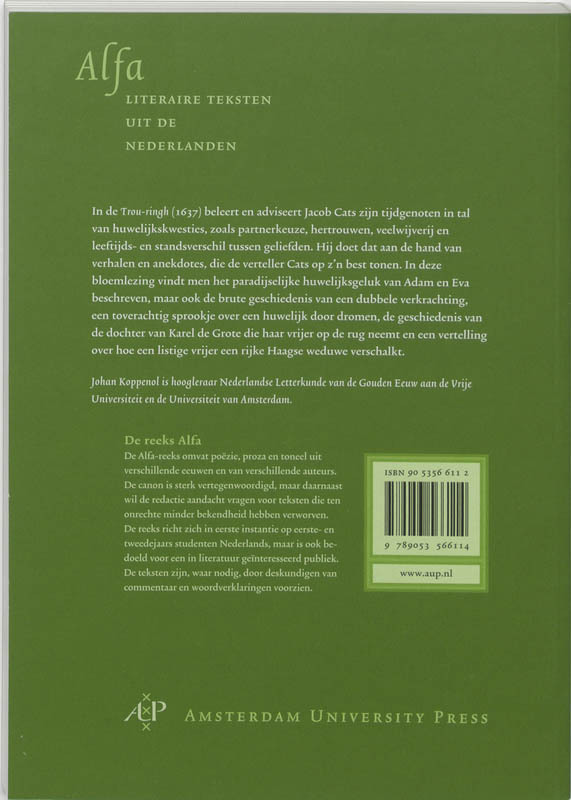 Verhalen uit de Trou-ringh / Alfa-reeks Verhalen uit de Trou-ringh / Alfa-reeks achterkant