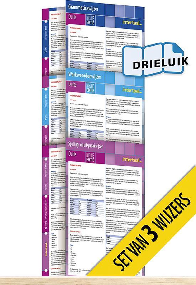 Wijzers Duits - nieuwe editie (set van 3) uitklapkaarten