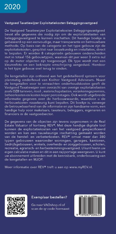Vastgoed Taxatiewijzer Exploitatiekosten Beleggingsvastgoed 2020 achterkant