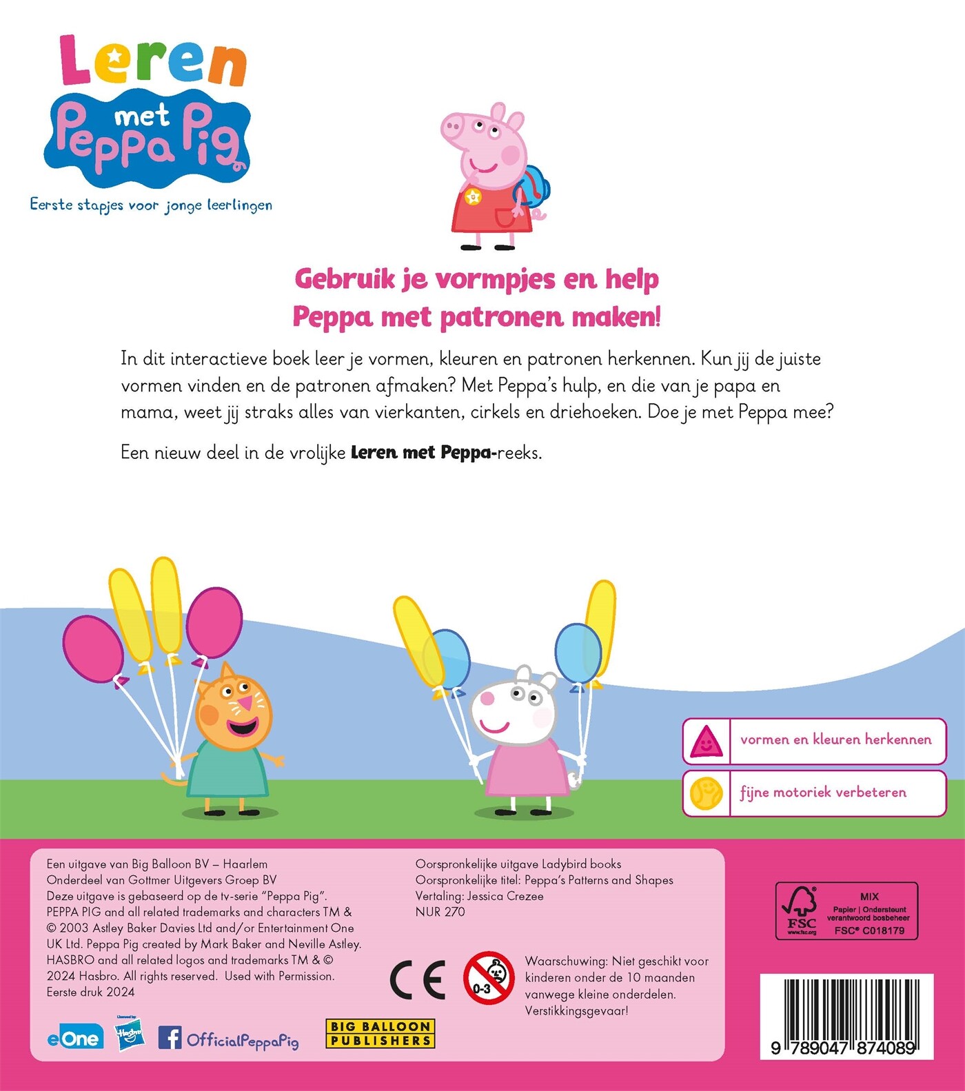 Peppa's patronen en vormen / Leren met Peppa Pig achterkant