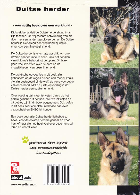 Duitse herder / Over Dieren Duitse herder / Over Dieren achterkant