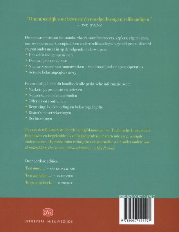 Handboek zelfstandigen 2015 achterkant