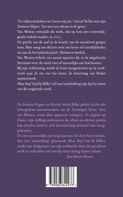 Waar bleef God bij Rilke? achterkant