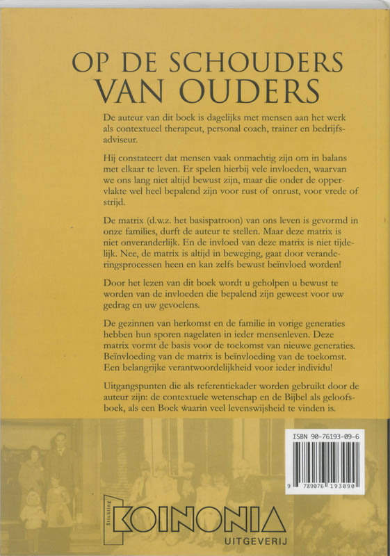 Op De Schouders Van Ouders achterkant