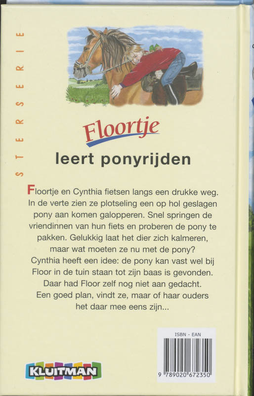 Floortje leert ponyrijden achterkant