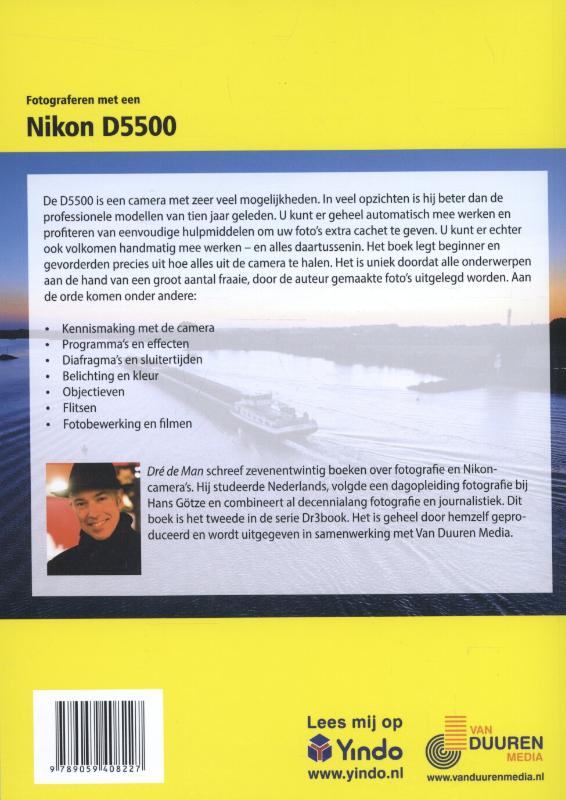 Fotograferen met een Nikon D5500 achterkant