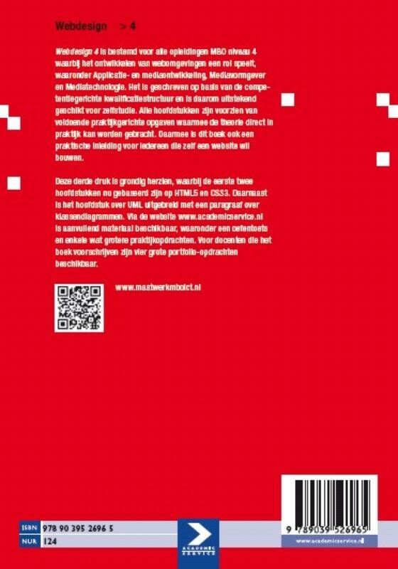 Maatwerk MBO ICT Installatie Webdesign niveau 4, herziene editie achterkant