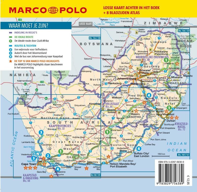 Marco Polo NL Reisgids Zuid-Afrika / Marco Polo NL gids achterkant