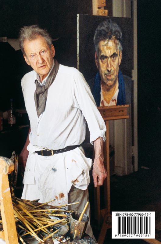 Man met blauwe sjaal achterkant