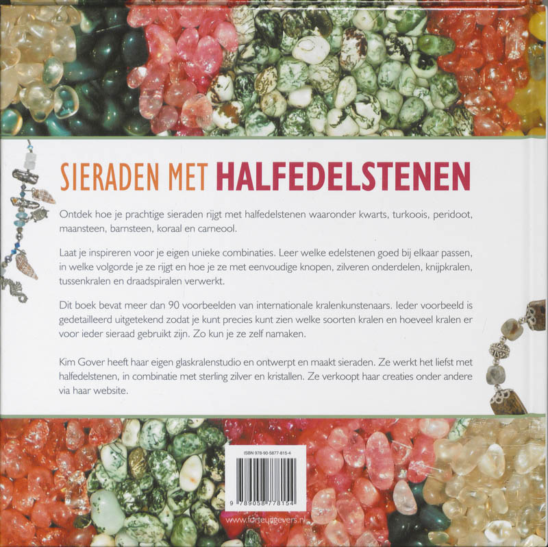 Sieraden van halfedelstenen achterkant