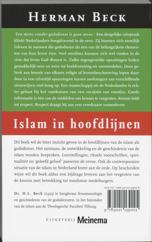 Islam In Hoofdlijnen achterkant