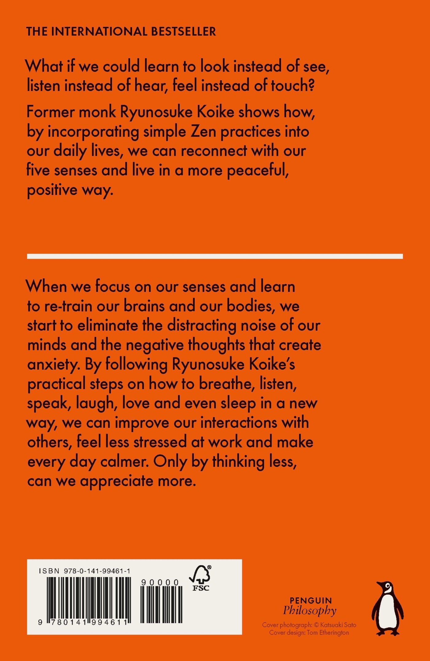 The Practice of Not Thinking achterkant