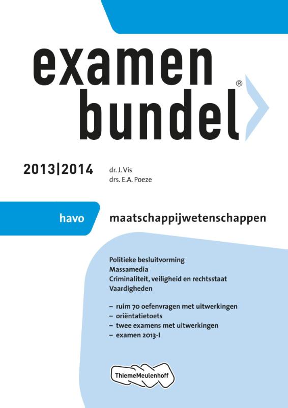 boekenbalie_9789006080261_cover Examenbundel havo maatschappijwetenschap 2013/2014