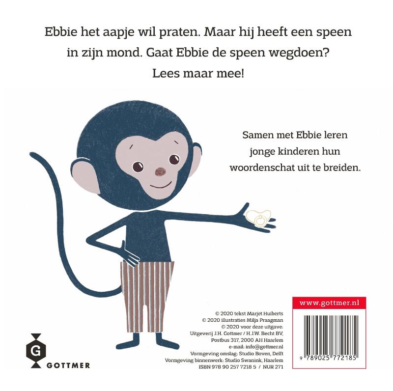 Ebbie zonder speen / Ebbie achterkant