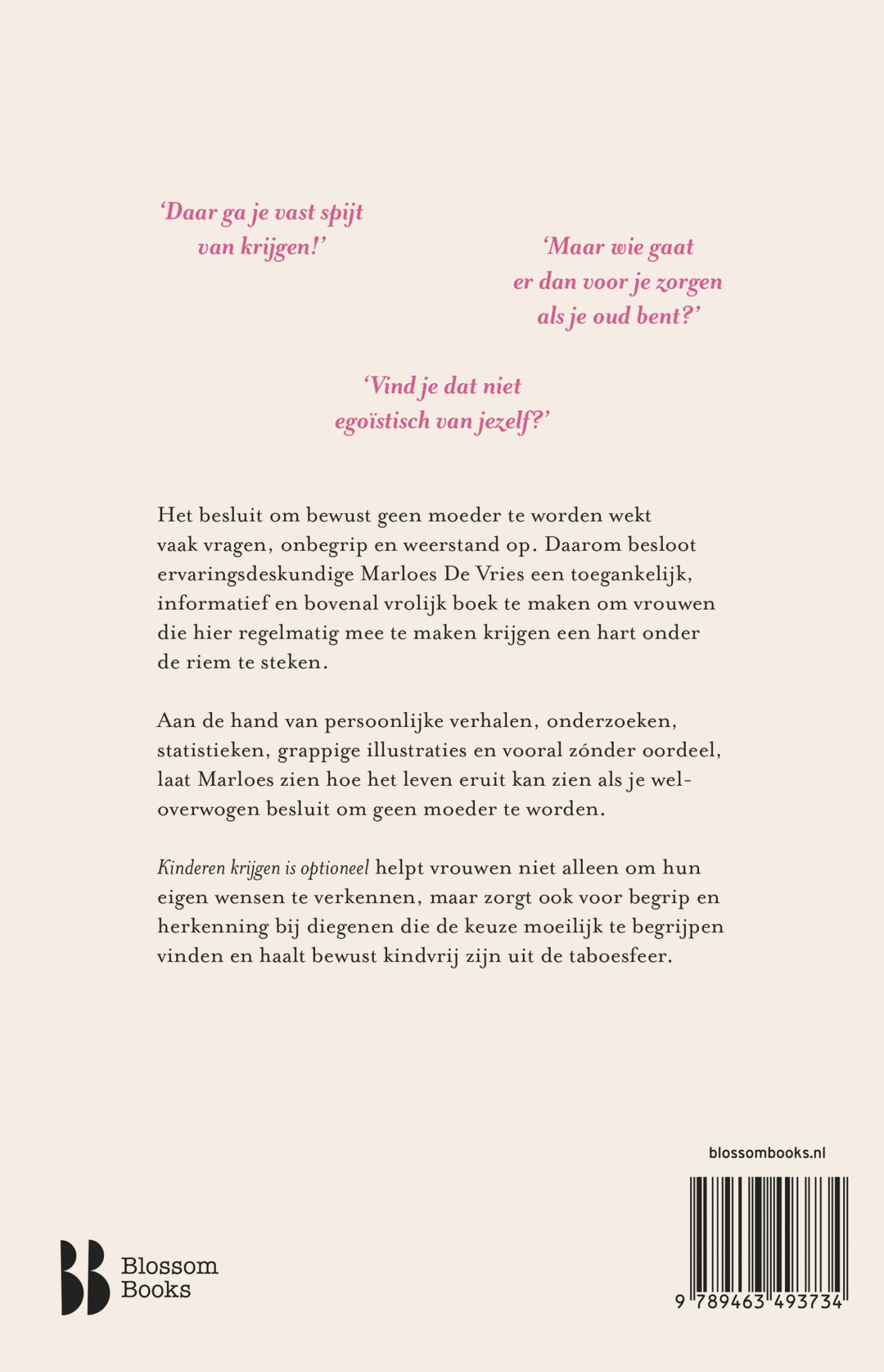 Kinderen krijgen is optioneel achterkant