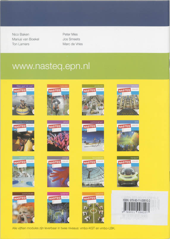 Nasteq / Vmbo-LBK module 5 + website achterkant