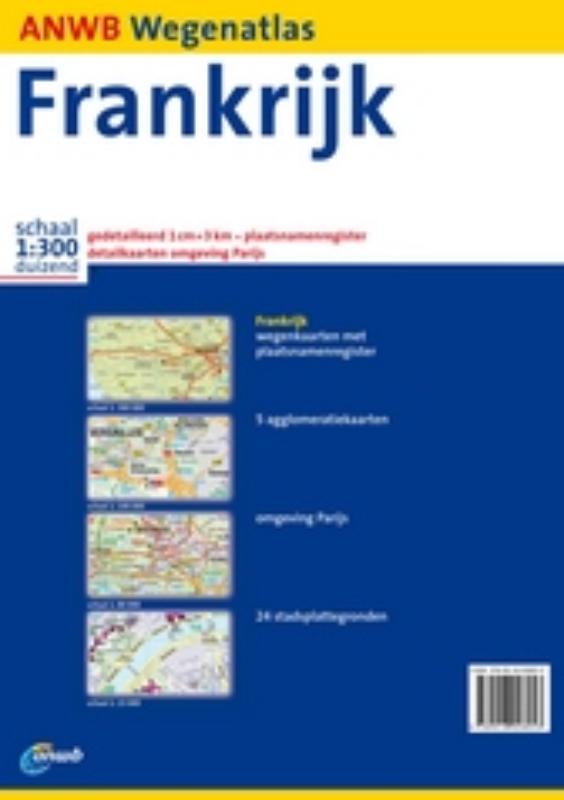 Frankrijk / ANWB wegenatlas achterkant
