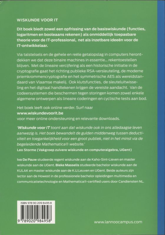 Wiskunde For It Wiskunde For It achterkant