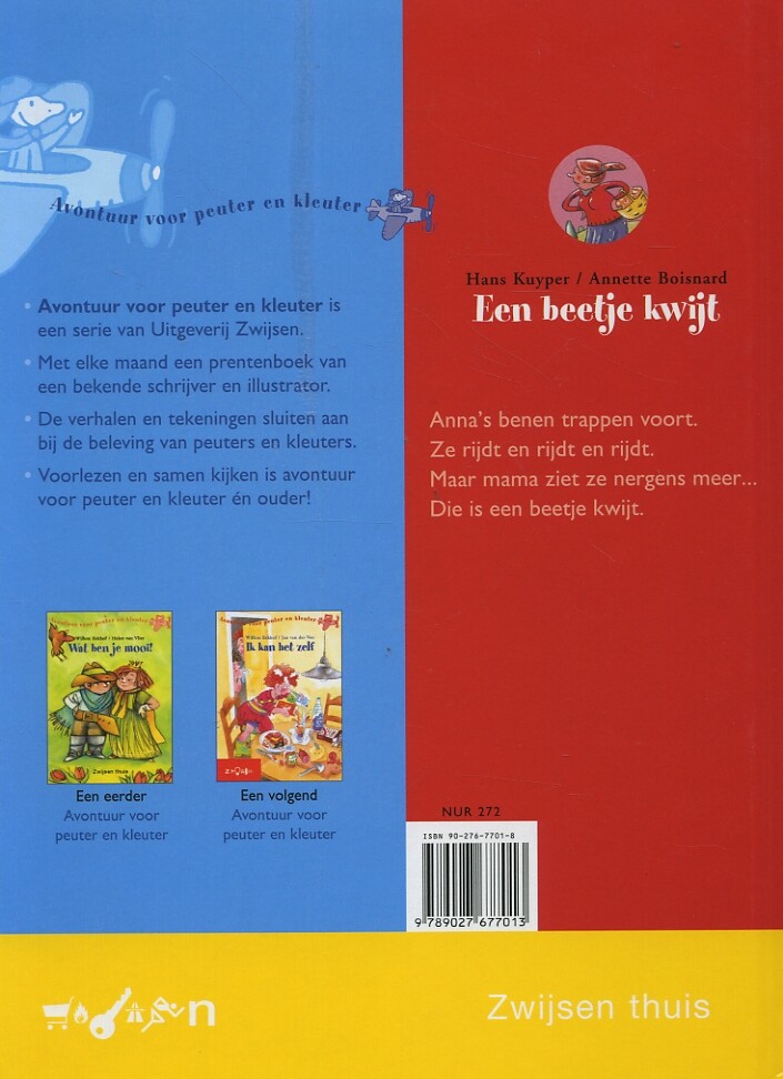 Een beetje kwijt / Avontuur voor peuter en kleuter achterkant