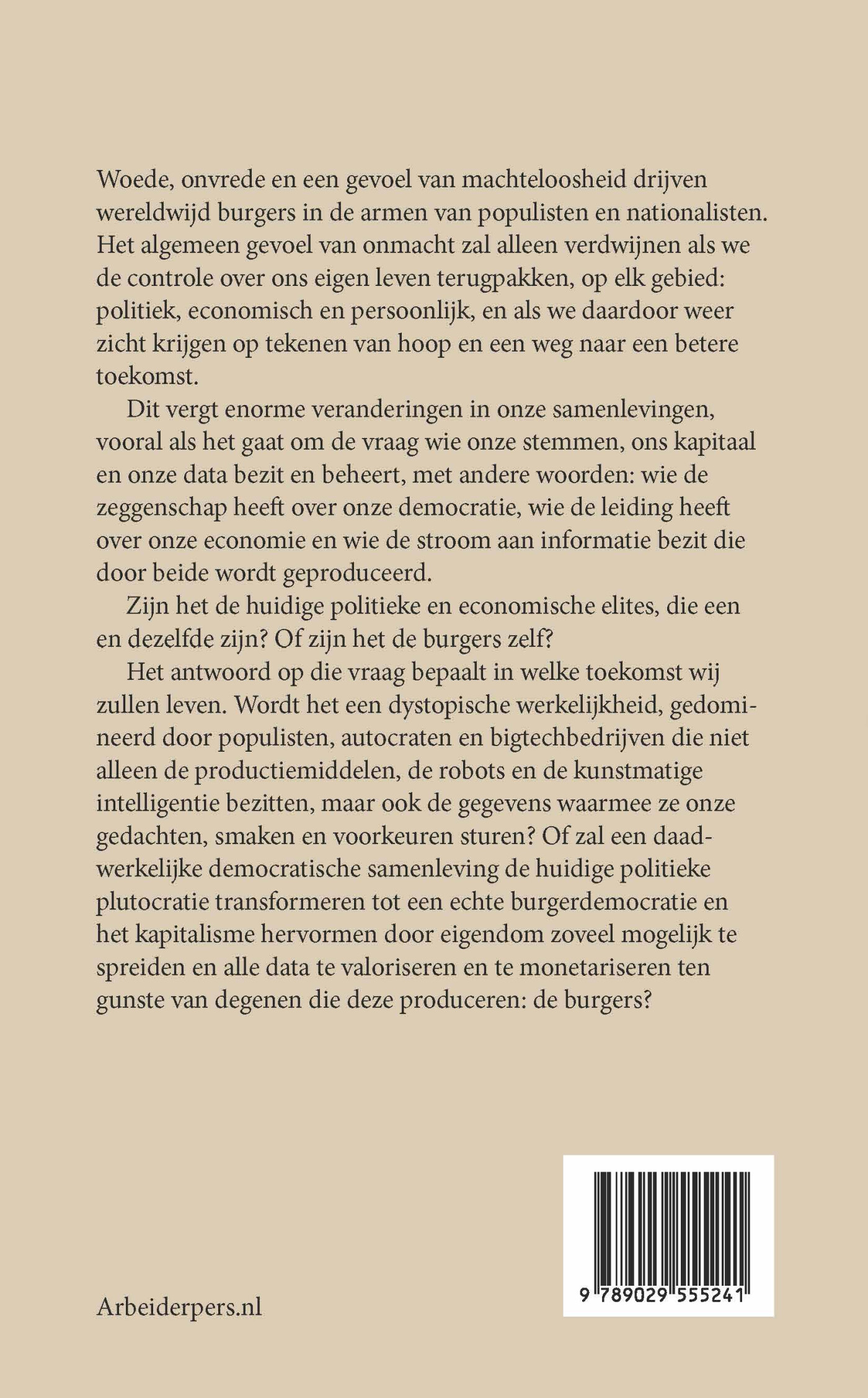 De burger in opstand achterkant