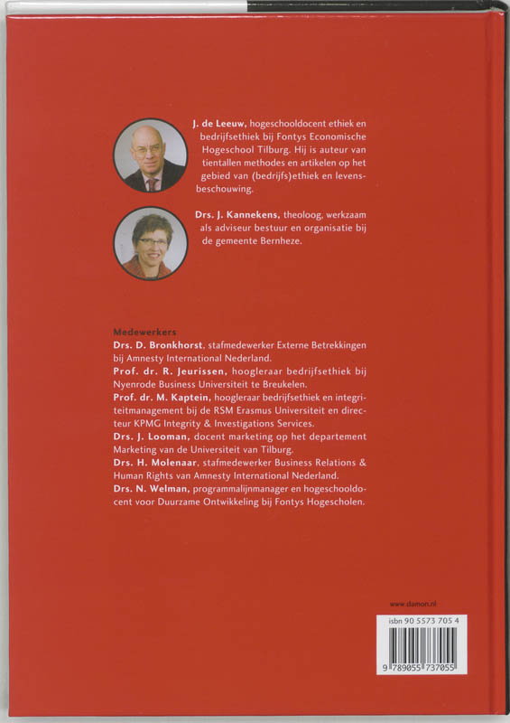 Bedrijfsethiek voor HBO Bedrijfsethiek voor HBO achterkant