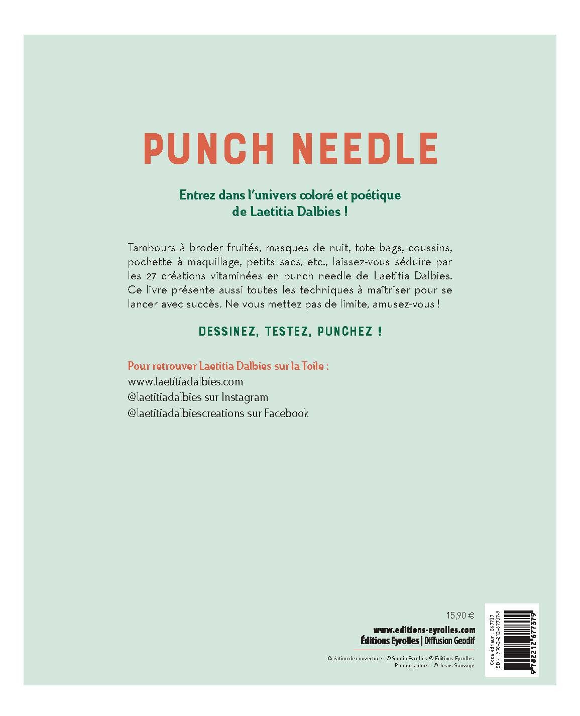 Het punch needle boek achterkant