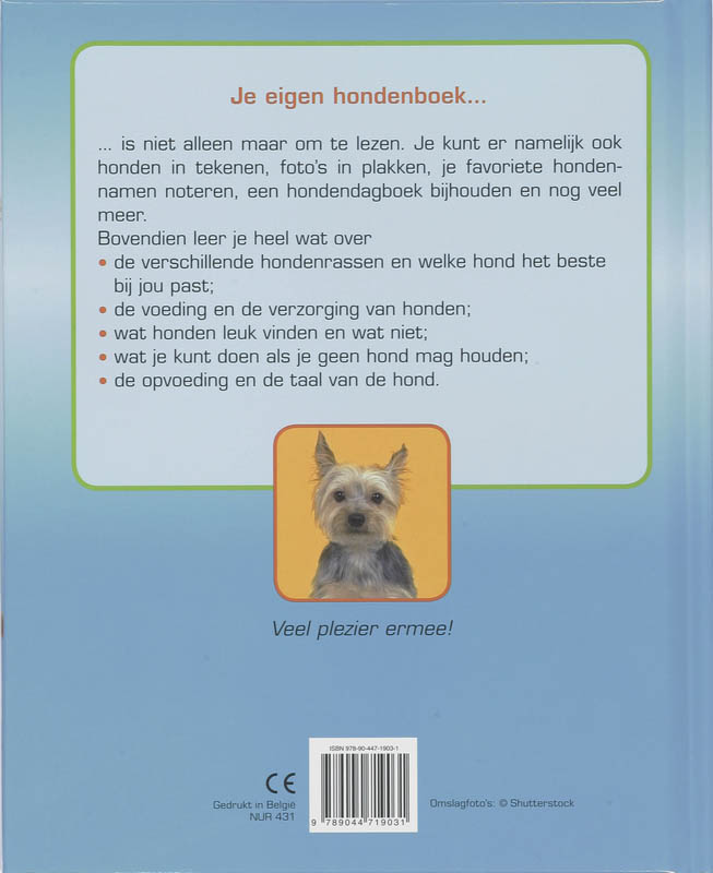 Mijn hondenboek / Deltas raadgever voor kinderen achterkant